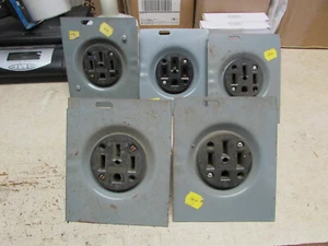 NOS 5 PACK Leviton 279 125/250V 50A 14-50R Black Straight Blade Receptacle 5pc - Picture 1 of 6