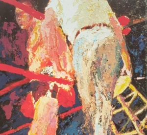 LeRoy Neiman LAST BELL FOR JOE LOUIS Vintage Boxing Art Print Bookplate 115 - Picture 1 of 4