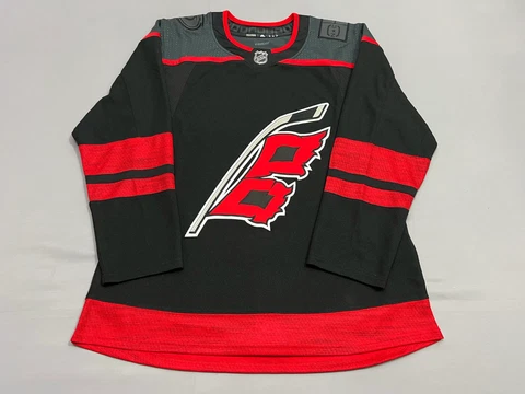 Carolina Hurricanes Adidas Authentic Black Jersey - 50 Cover