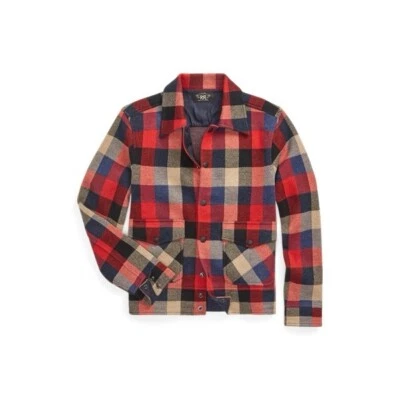 Nueva chaqueta suéter de lana a cuadros inspirada en Ralph Lauren $1200 RRL de los años 40-HOMBRE-L Foto 1 de 4