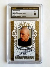 2010 SPORTKINGS UFC GOLD GEORGES ST PIERRE 2ND YEAR AUTO! CSG 9! OCA! ONLY 10!