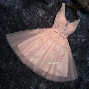 Womens Evening Formal Party Short Mini Dress Prom Ball Gown Bridesmaid Xmas - Picture 1 of 13