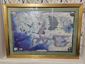 Framed Map Of Middle Earth, Lord Of The Rings,  Map By Joachim Hartwig