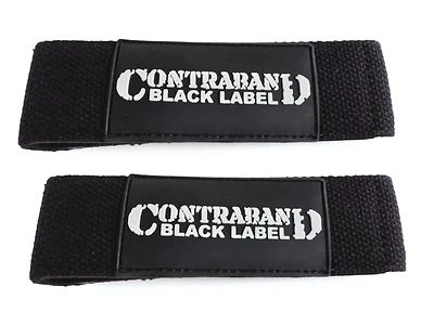 Contraband Black Label 2000 Padded Cotton Weightlifting Wrist Straps (Pair) Men