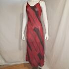 Victoria?S Secret 100% Silk Medium Sheer Red Long Nightgown Maxi Dress Slip Bias