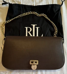 Ralph Lauren Tanner Leather Shoulder Bag Chestnut Brown Limited Time Sale Price! - Picture 1 of 5