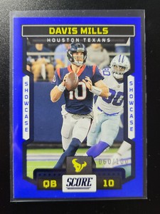 2023 Score Football Showcase #/100 - 1 Davis Mills
