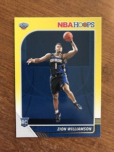 Zion Williamson 2019-20 NBA Hoops Yellow Rookie #258 Pelicans Duke RC