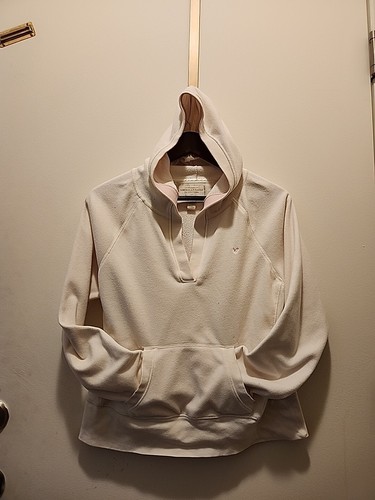 OFF WHITE American Eagle Outfitters Felpa con Cappuccio Donna Avorio Large