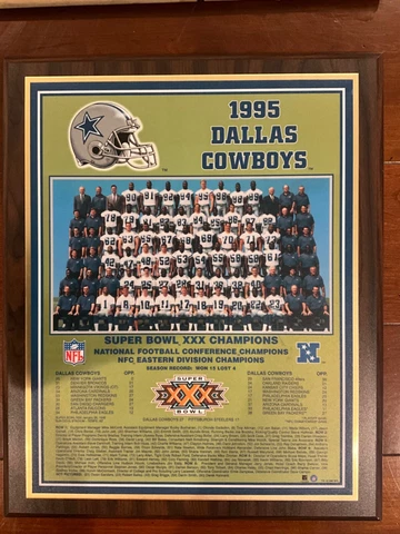 Dallas Cowboys 1995 Team Plaque Cover
