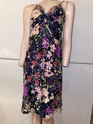 Vestido de verão bordado de seda Patrizia Pepe tamanho 44 - Imagem 1 de 4