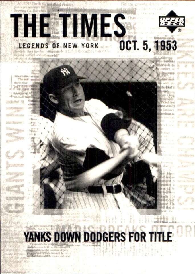 2001 Upper Deck Legends of NY    ⚾ Base Cards ⚾ YOU PICK Stars Commons NEW YORK - Image 1 of 4