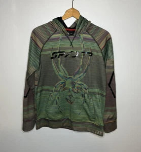 Spyder Hoodie Youth L Neon Stripe Spider Pullover EUC Unisex B3 - Picture 1 of 6