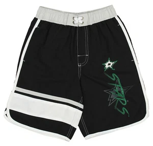 Outerstuff NHL Youth (8-20) Dallas Stars Swim Shorts, Black - Picture 1 of 6