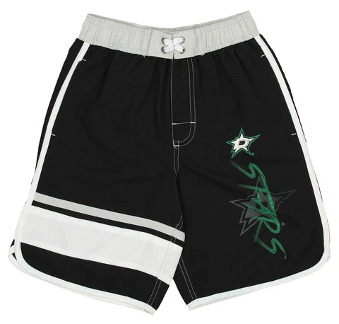 Outerstuff NHL Youth (8-20) Dallas Stars Swim Shorts, Black Cover