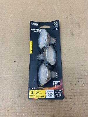 Feit LED Light Bulbs, Mr 16, Warm White, 300 Lumens, 4-Watts, 3-Pk - Image 1 of 3