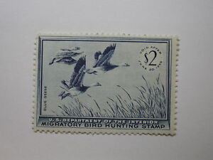 US Department of Interior Scott #RW22 $2 Blue Geese Stamp 1955, MNH