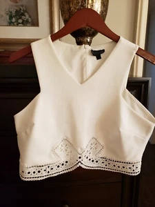 Topshop Women's Tank Top Camisole With Lace Size 12 - Picture 1 of 7