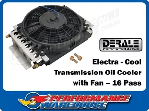 Derale Electra-Cool Remote Transmission Cooler and Fan -6an Inlets 16 Pass 13700 - Picture 1 of 2