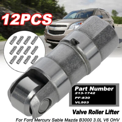 12pcs Valve Ohv Roller Lifters Set For 2001-2003 Ford Ranger 3.0l 182cid V6 - Image 1 of 4