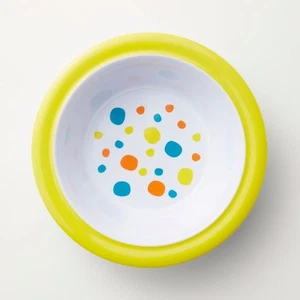 Barel Junior Yellow Polka Dot Rimmed Melamine Bowl - Kids, Breakfast, And Dinner - Picture 1 of 2
