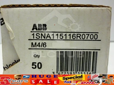 NEW Box of 50 ABB 1SNA115116R0700 Terminal Blocks - Image 1 of 4