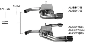 Scarico sportivo Bastuck - Audi A3 8V Diesel - Foto 1 di 3