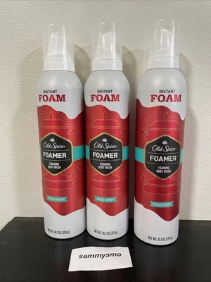 Old Spice Foamer 纯运动发泡沐浴露 10.3 盎司速溶泡沫 x3 — 第 1/3 张图片