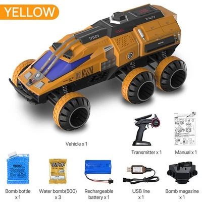 Q118 RC Car 6WD 2.4G 60M Liftable Turret Mars Detecting Car For Sandy Grassland - Image 1 of 4