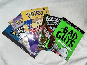Scholastic SC Lot: Bad Guys, Captain Underpants, Pokémon, Pikachu - 5 Kinderbücher - Bild 1 von 5
