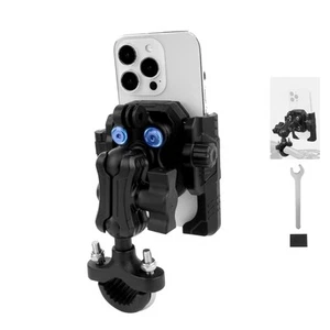Motorcycle Bike Phone Mount with Vibration Dampener,360°Adjustable Dual Ball ... - Photo 1 sur 8