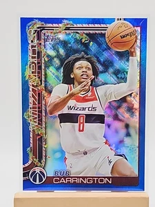 Bub Carrington 2025-26 Topps Holiday Metallic Blue Glitter Wizards - Picture 1 of 2
