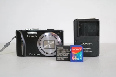 Panasonic Digital Camera Lumix DMC-TZ20 14.1MP 16x Zoom Full HD Black - Image 1 of 4