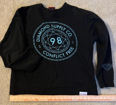 Diamond Supply Co Black Women's Crew Neck Sweatshirt Size Medium - Image 1 of 4