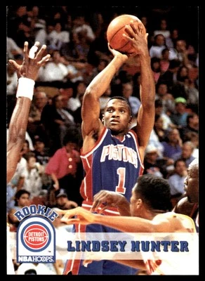 Aros de la NBA Lindsey Hunter RC #333 1993-94 Detroit Pistons Foto 1 de 2