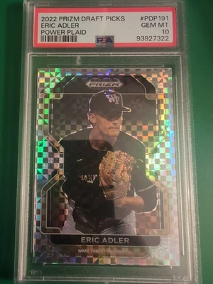 2022 Panini Prizm Draft Picks Power Plaid Prizm /35 Eric Adler #PDP191 - Image 1 of 2