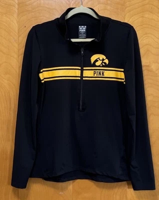 Pink Victorias Secret With 5th & Ocean Iowa Hawkeyes 1/2 Zip Pullover Sz L - Image 1 of 4