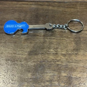 NEW Bud Light Electric Guitar Style Keychain Bottle Opener Party Catering Camp - Picture 1 of 9