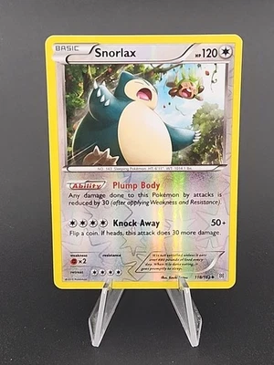 Snorlax Uncommon Reverse Rev Holo Foil XY BREAKthrough 118/162 Pokémon - Image 1 of 4