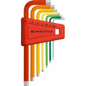 PB Swiss Tools PB 210.H-6 RB Hex Key Set Metric Rainbow 1.5-6mm 7-Piece - Picture 1 of 1