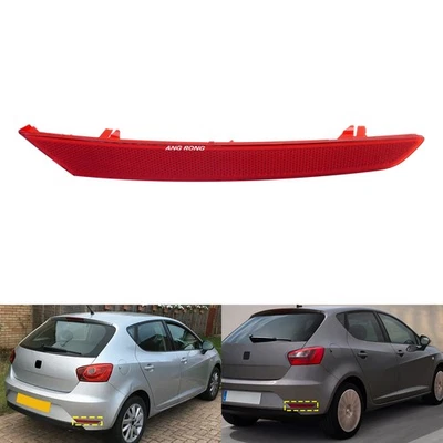 For Seat Ibiza IV HB 5D 2012-17 Right Rear Bumper Reflector Light Cover Red Lens - Image 1 of 4