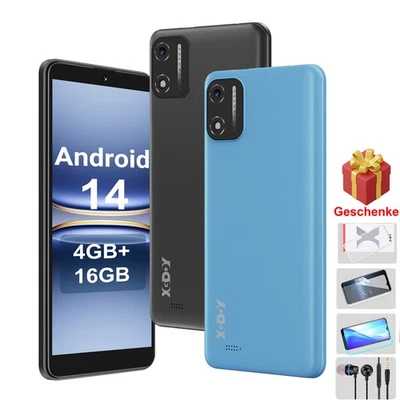 2025 NEU Android14 Smartphone Ohne Vertrag Handy 4GB+16GB 8Core 2SIM 4G GPS 5,5" - Bild 1 von 4