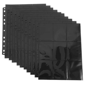 10 hojas funda para tarjetas multi-cuadrícula fundas para almacenamiento de automóviles carpeta página de almacenamiento de tarjetas - Imagen 1 de 12