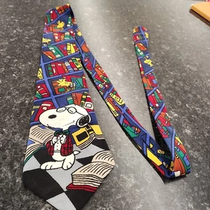 Peanuts Snoopy & Friends Men's Neck Tie "Joe Preppy" 100% Silk - Picture 1 of 7