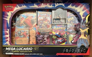 Pokemon MEGA LUCARIO EX FIGURE COLLECTION NEW SEALED CASE OF 6 - Picture 1 of 3