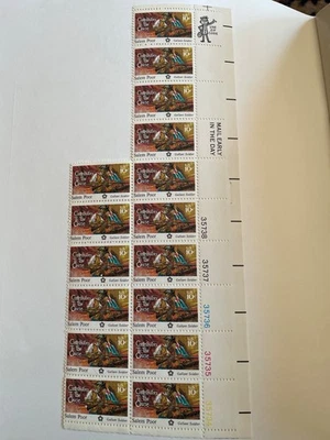 Plate Block of 16 stamps - Scott 1560 - 10 cent - Salem Poor - 1975 - MNH - Image 1 of 2