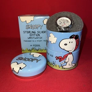 Fossil LI-1681 Sterling Silver Peanuts Snoopy Watch #861/1500 NIB - Picture 1 of 4