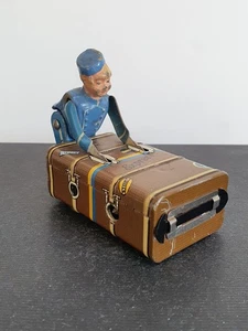 Gescha Expess Boy Kofferboy Uhrwerk D.R.G.M Patent Litho Blechspielzeug 30er  - Bild 1 von 17