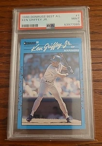 1990 Donruss Best A.L. #1 KEN GRIFFEY JR. PSA 9 Mint - Mariners - Picture 1 of 2