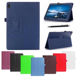 Funda protectora abatible de cuero PU para tableta con soporte para tabletas Lenovo Tab E7 E8 E10 M10 P10 - Imagen 1 de 23
